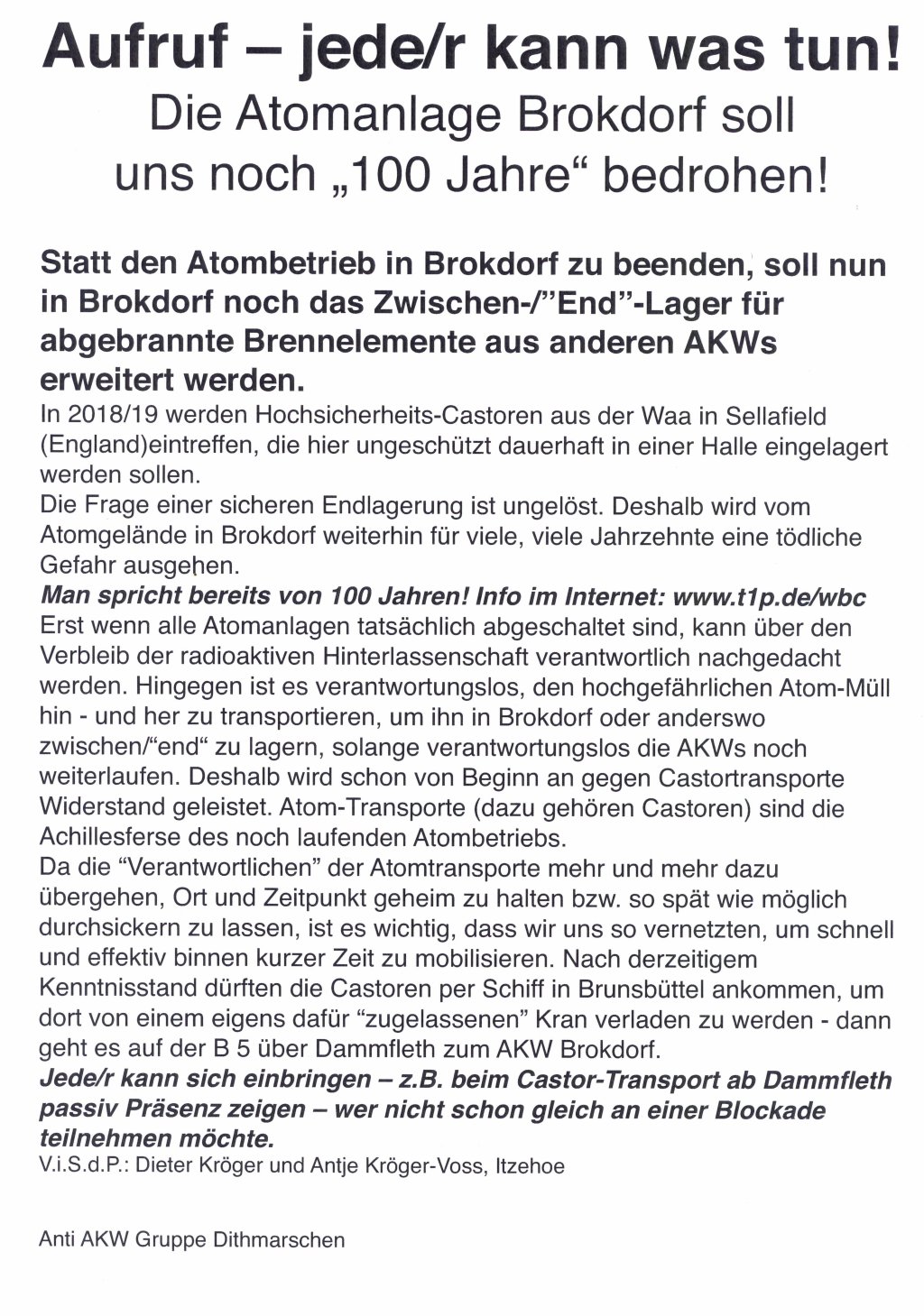 Anti Atomkraft Gruppe Dithmarschen