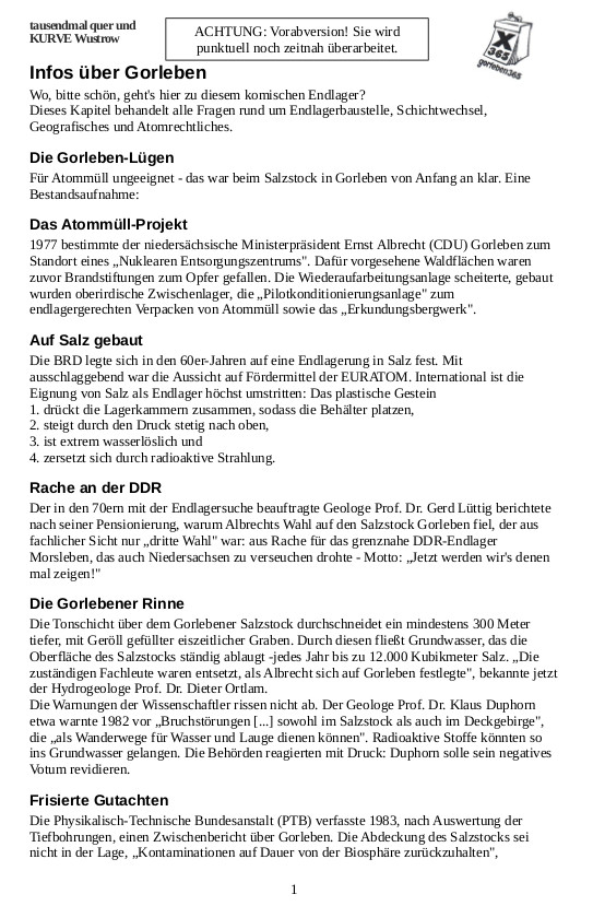 tausendmal quer und KURVE Wustrow