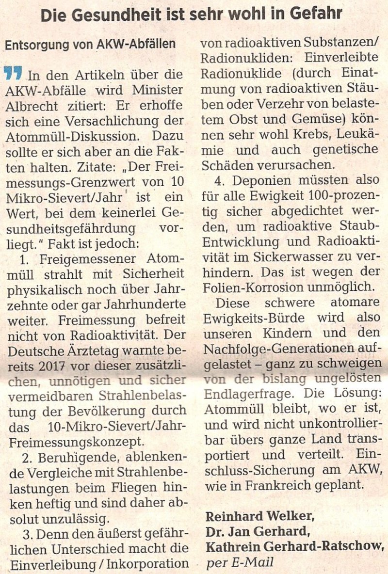 KN - Leserbrief